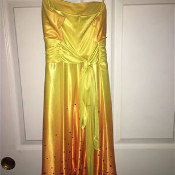 Yellow to Orange Ombré Dress - Picture 2 of 2